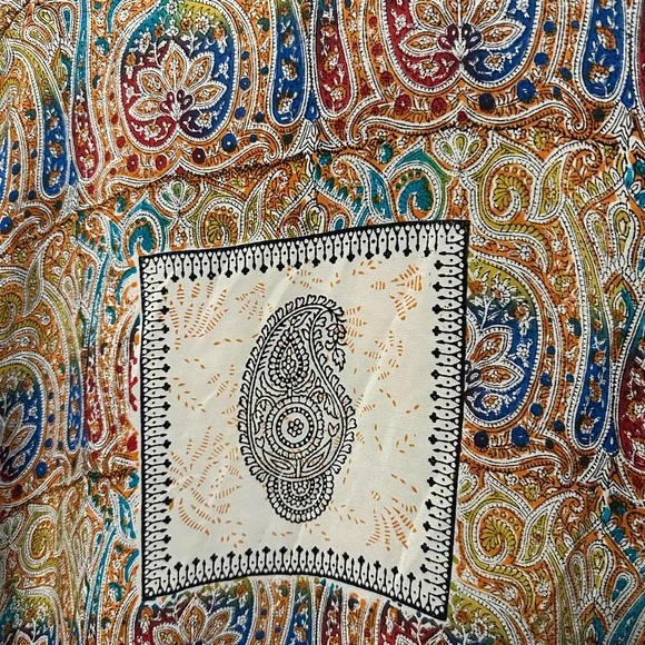 Tolani brand women's paisley print blouse bohemian-style Size Small - Picture 16 of 16